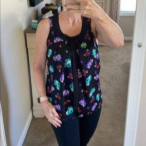 Elle sleeveless floral blouse